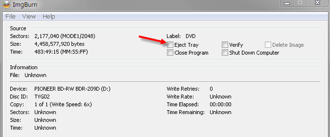 DVD with Imgburn - Step7