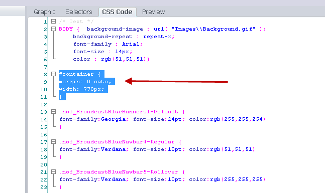 CSS-code