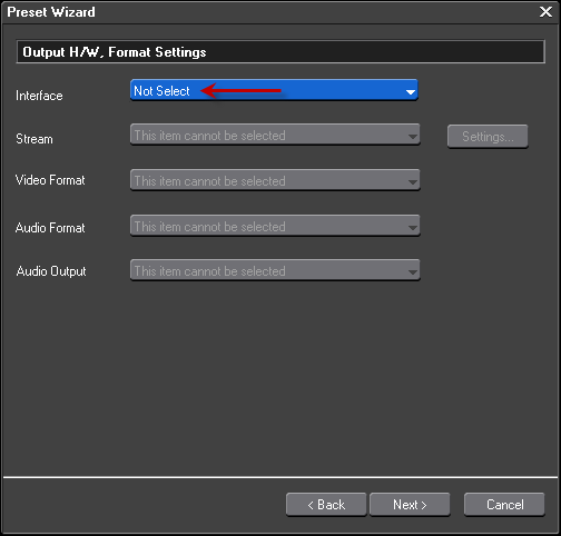 NTSC HDV Device Preset Step3