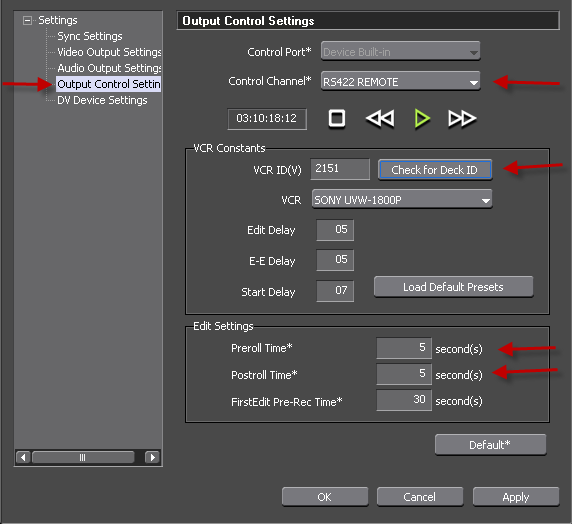 EDIUS 6 RS-422 Setup Step18