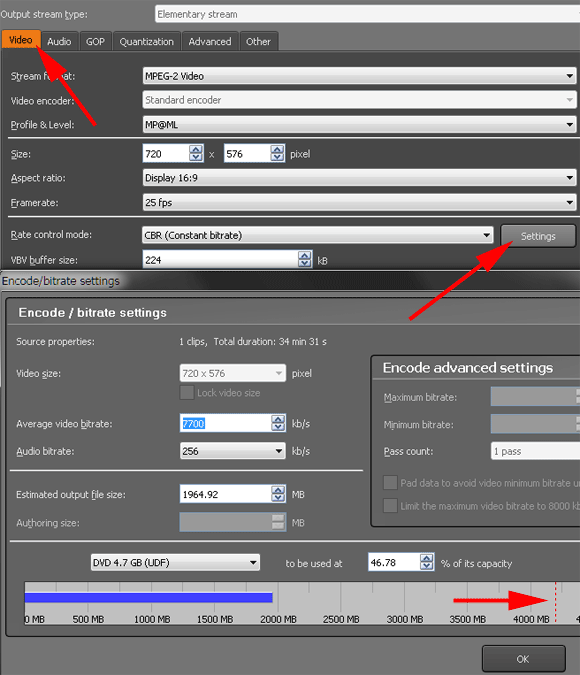 Video Mastering Works 5 - DVD size indicator