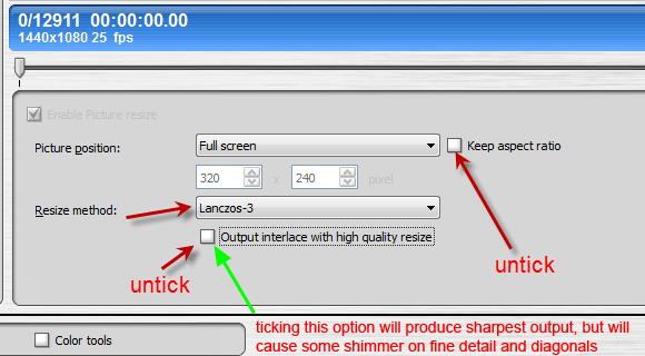 TmpgEnc 4 Xpress - Resize filter options