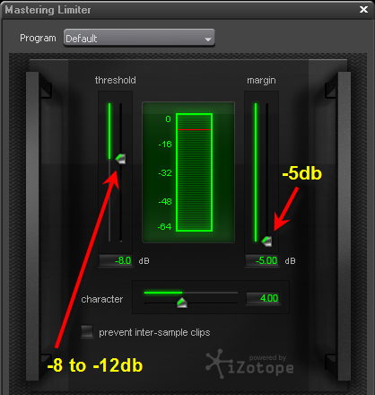 EDIUS and izoptone Mastering Limiter