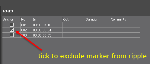 Excuding Markers from ripple mode