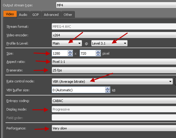 Mpeg4 for web step5