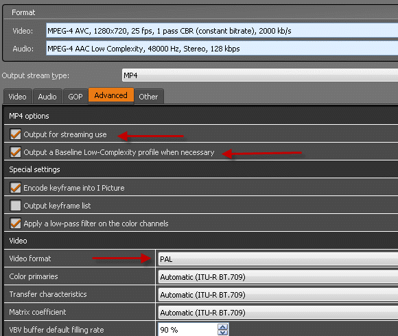 Mpeg4 for web step7