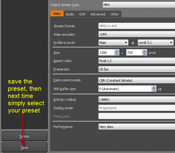 Mpeg4 for web step9