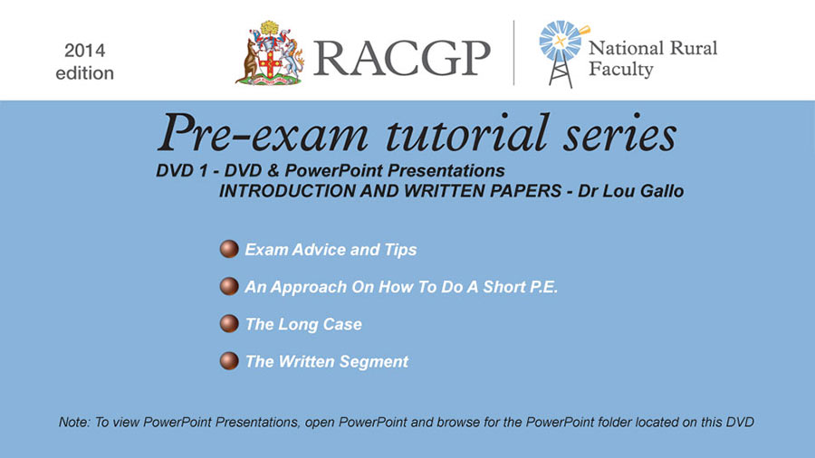 RACGP Tutorial Series 10 DVD Set