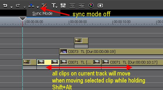 EDIUS sync mode off