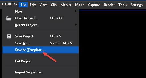 EDIUS Templates - Step2