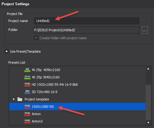 EDIUS Templates - Step4