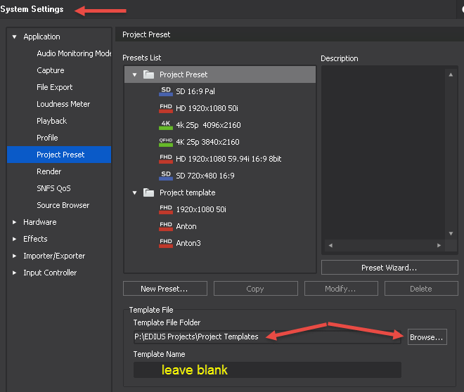 EDIUS Templates - Step5