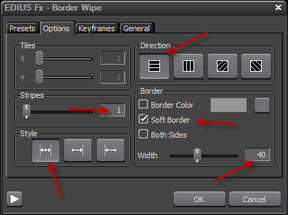 Configure Border Wipe Options